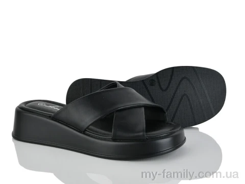 Шльопанці штучна шкіра чорний жінки -, Жіночі шльопанці оптом