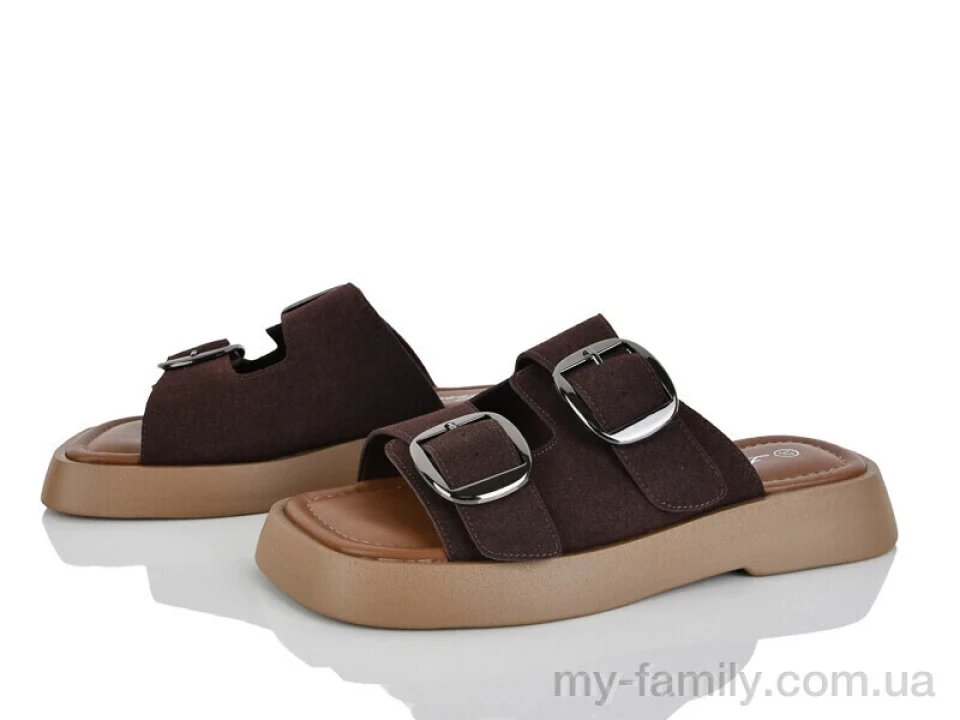 Шльопанці штучна замша коричневий жінки -, Жіночі шльопанці оптом