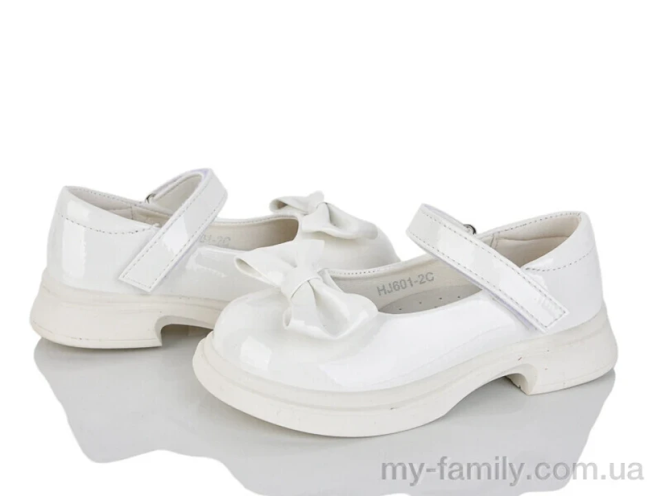 Туфлі штучний лак білий діти дівчинка, Дитячі туфлі оптом
