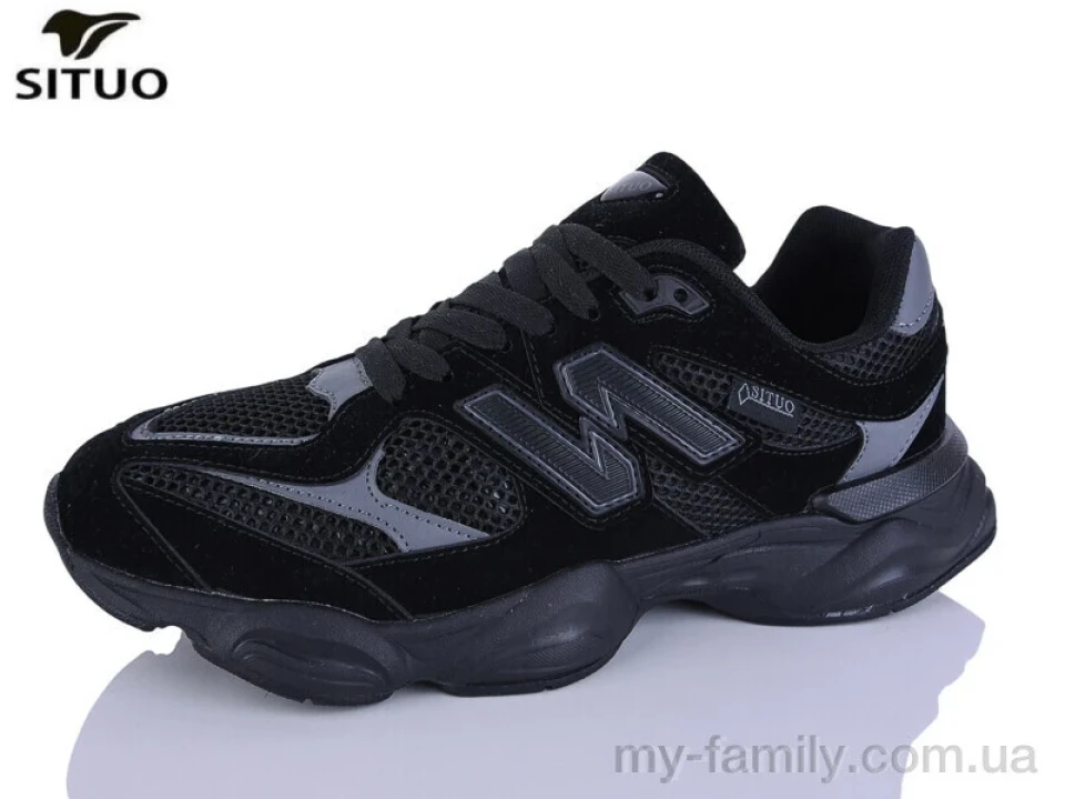 Кросівки штучна замша-текстиль чорний чоловіки -, Чоловічі кросівки оптом