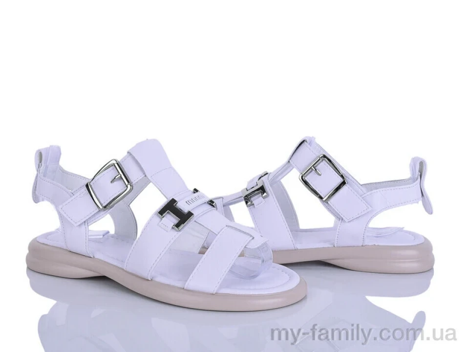 Босоніжки штучна шкіра білий жінки -, Жіночі босоніжки оптом