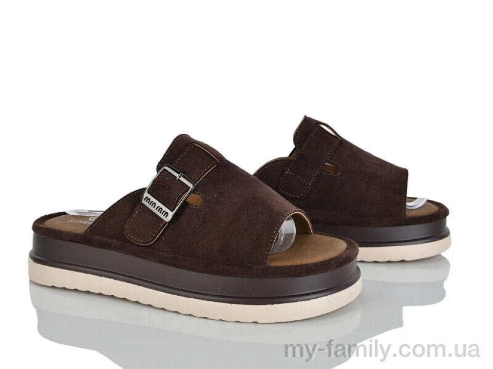 Шльопанці штучна замша коричневий жінки -, Жіночі шльопанці оптом