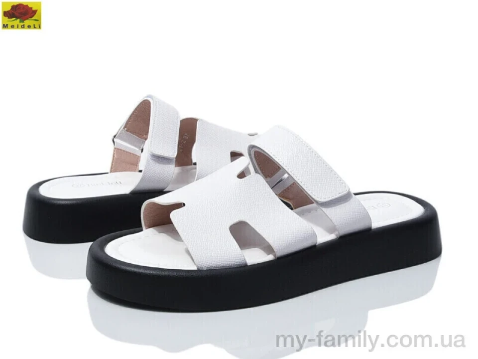 Шльопанці штучна шкіра білий жінки -, Жіночі шльопанці оптом