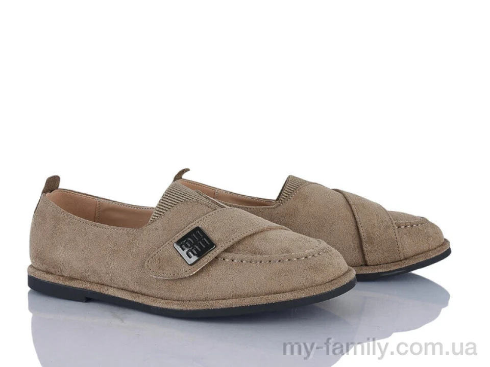 Туфлі штучна замша коричневий жінки -, Туфлі жіночі оптом