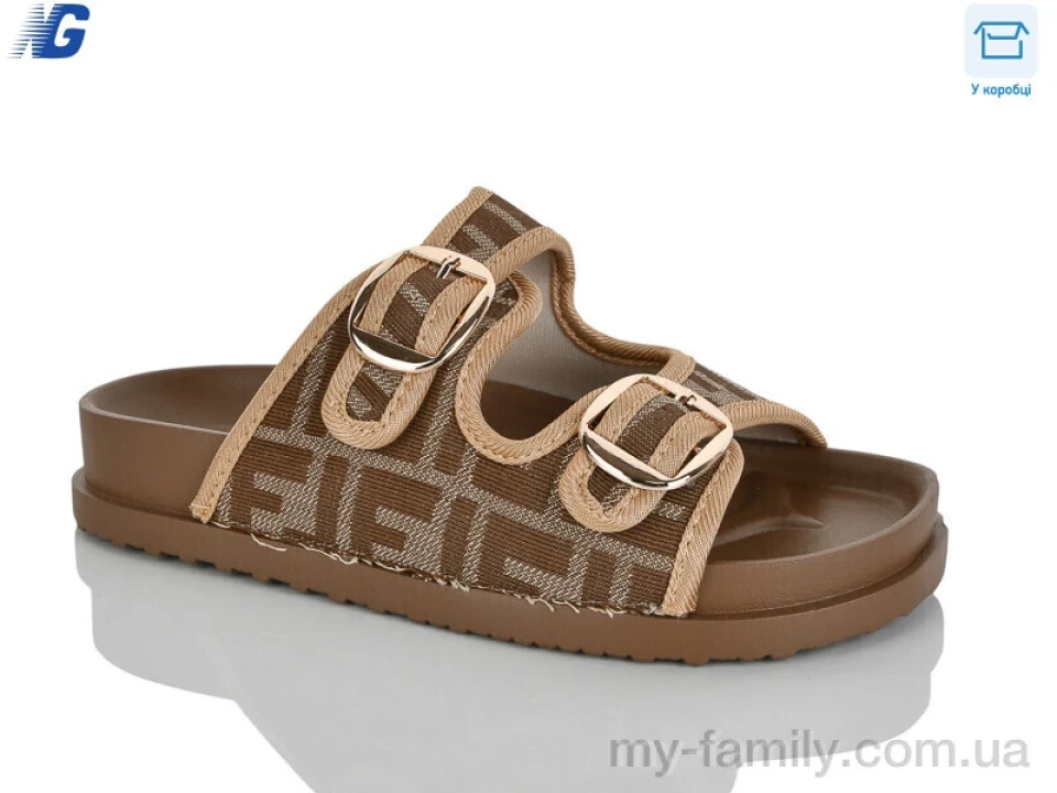 Шльопанці текстиль коричневий жінки -, Жіночі шльопанці оптом