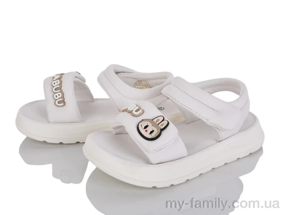 Босоніжки штучна шкіра білий діти дівчинка, Взуття оптом діти