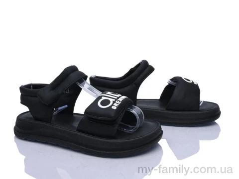 Босоніжки штучна шкіра чорний діти дівчинка, Взуття оптом діти