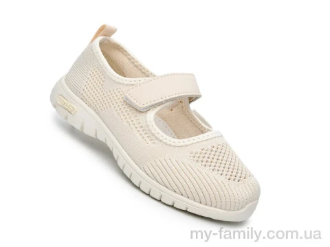 Туфлі текстиль бежевий діти дівчинка, Дитячі туфлі оптом