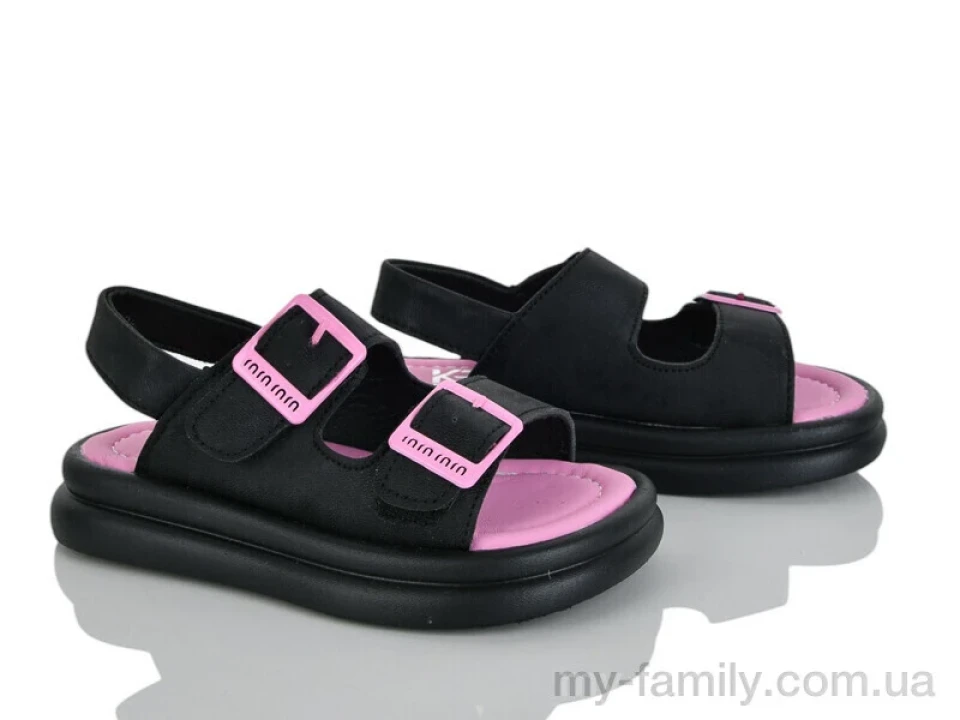 Босоніжки штучна шкіра чорний діти дівчинка, Взуття оптом діти