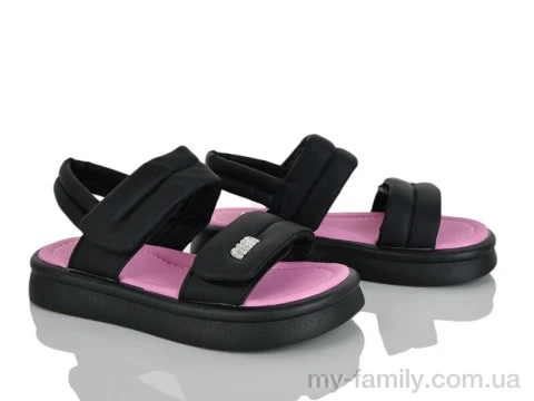 Босоніжки штучна шкіра чорний діти дівчинка, Взуття оптом діти