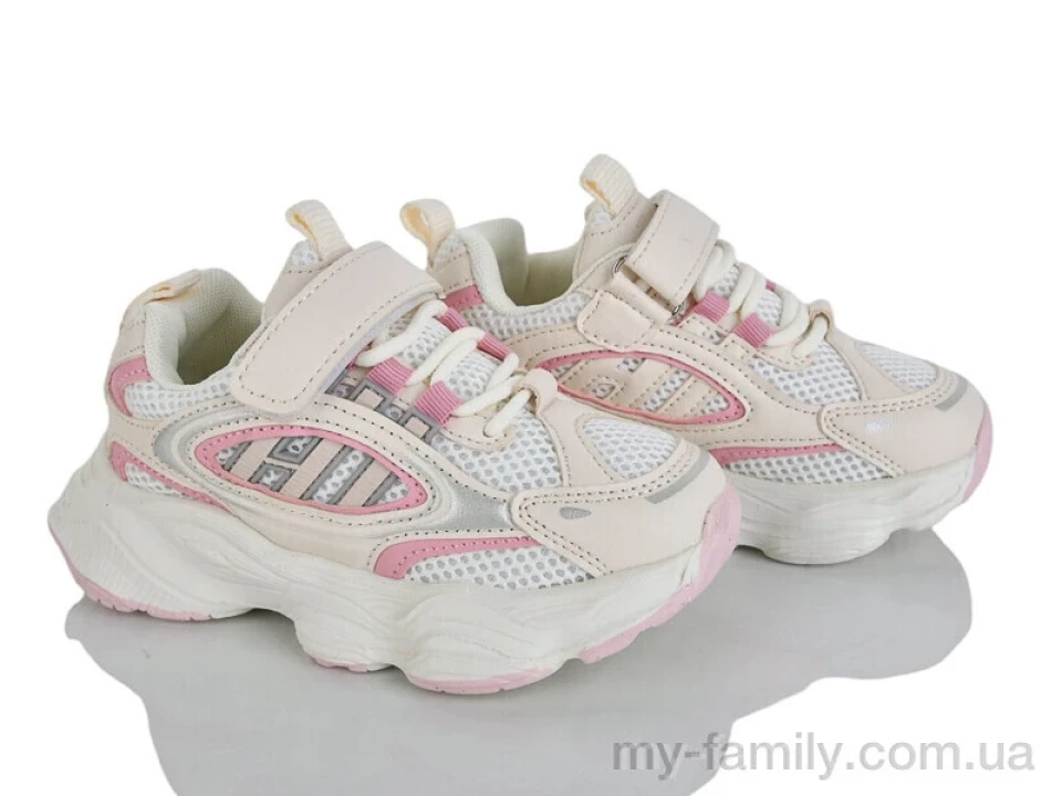 Кросівки штучна шкіра-текстиль бежевий діти дівчинка, Дитячі кросівки оптом