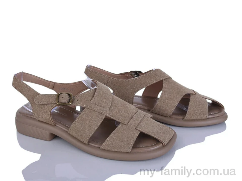 Босоніжки штучна замша бежевий жінки -, Жіночі босоніжки оптом