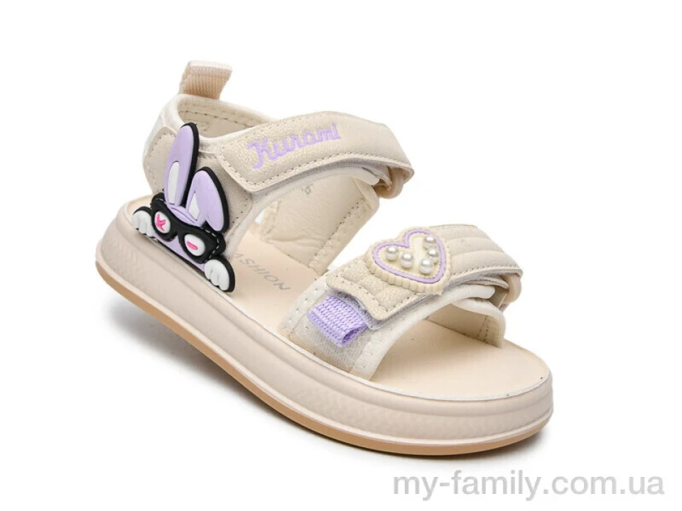 Босоніжки штучна шкіра-текстиль бежевий діти дівчинка, Взуття оптом діти