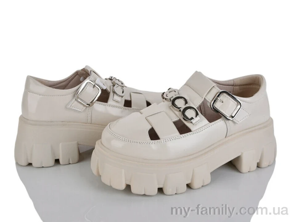 Туфлі штучний лак бежевий діти дівчинка, Дитячі туфлі оптом