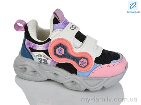 Кросівки штучна шкіра-текстиль чорний діти дівчинка, Дитячі кросівки оптом