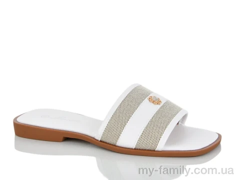 Шльопанці штучна шкіра-текстиль білий жінки -, Жіночі шльопанці оптом