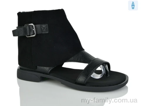 Босоніжки штучна замша-штучна шкіра чорний жінки -, Жіночі босоніжки оптом