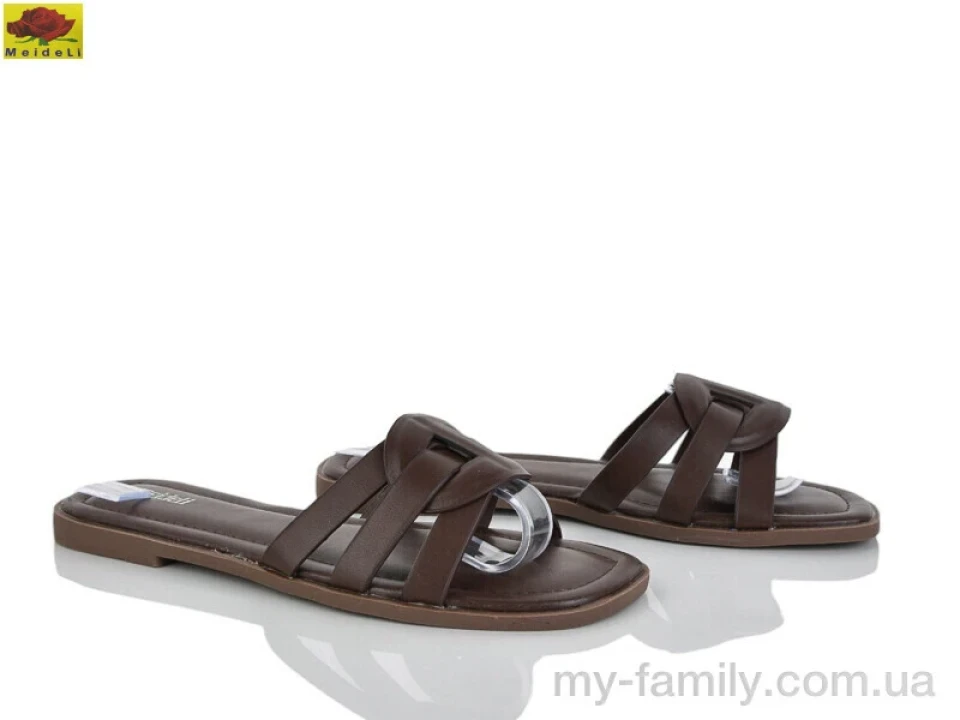 Шльопанці штучна шкіра коричневий жінки -, Жіночі шльопанці оптом