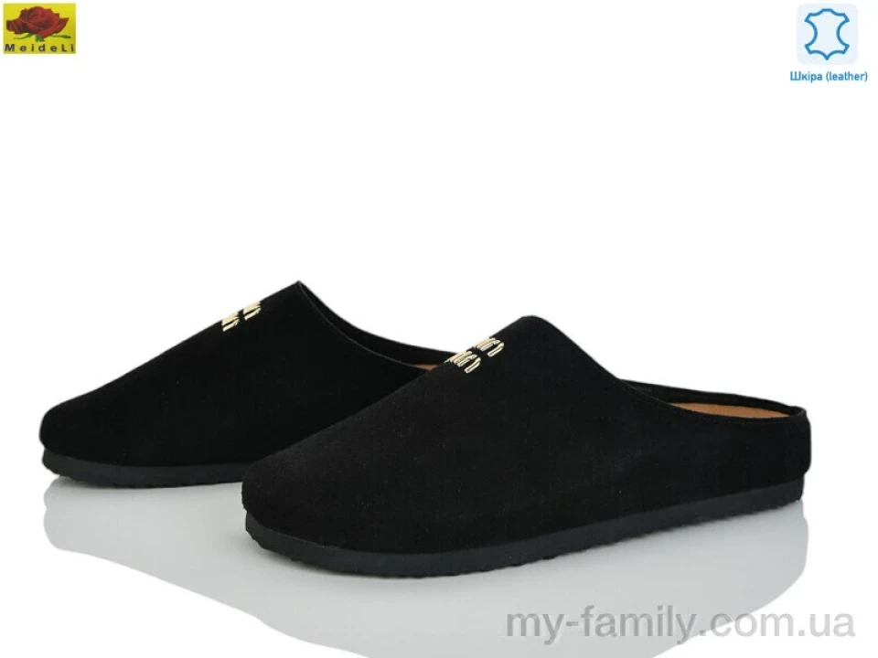 Шльопанці натуральна замша чорний жінки -, Жіночі шльопанці оптом