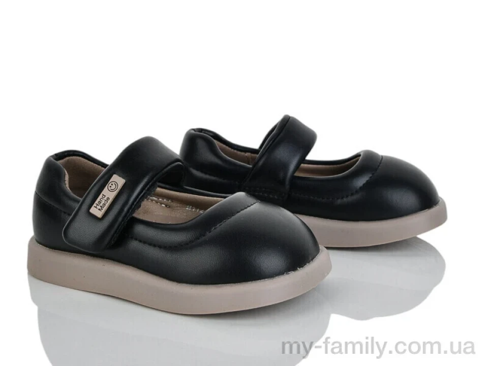 Туфлі штучна шкіра чорний діти дівчинка, Дитячі туфлі оптом