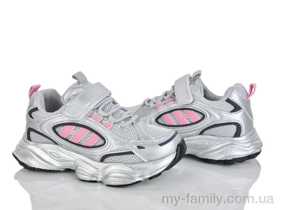 Кросівки штучна шкіра-текстиль срібний діти дівчинка, Дитячі кросівки оптом