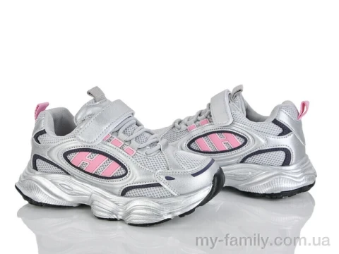 Кросівки штучна шкіра-текстиль срібний діти дівчинка, Дитячі кросівки оптом