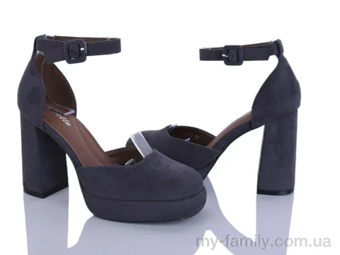 Туфлі штучна замша сірий жінки -, Туфлі жіночі оптом