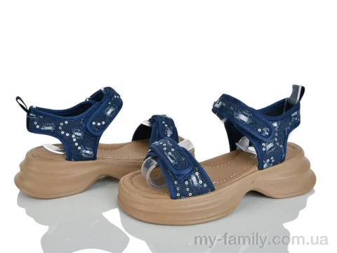 Босоножки текстиль синий дети девочка, Взуття оптом дети