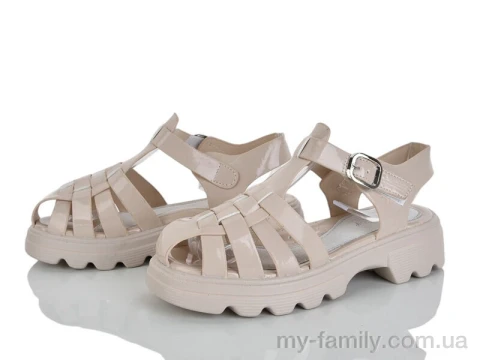 Босоножки искусственный лак бежевый дети девочка, Взуття оптом дети