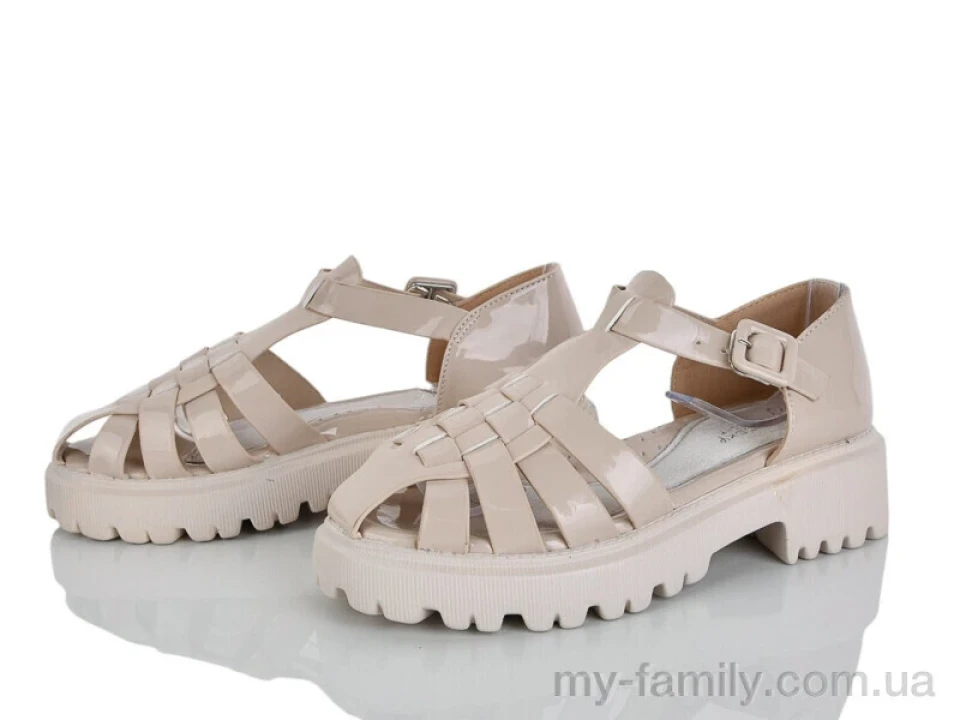 Босоніжки штучний лак бежевий діти дівчинка, Взуття оптом діти