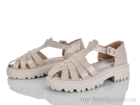 Босоніжки штучний лак бежевий діти дівчинка, Взуття оптом діти