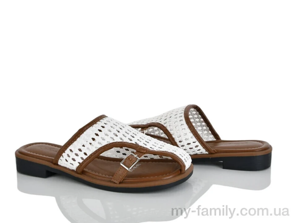 Шльопанці штучна шкіра білий жінки -, Жіночі шльопанці оптом
