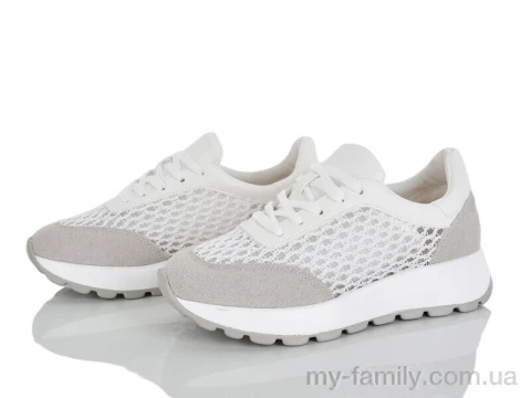 Кросівки штучна замша-текстиль білий жінки -, Жіночі кросівки оптом