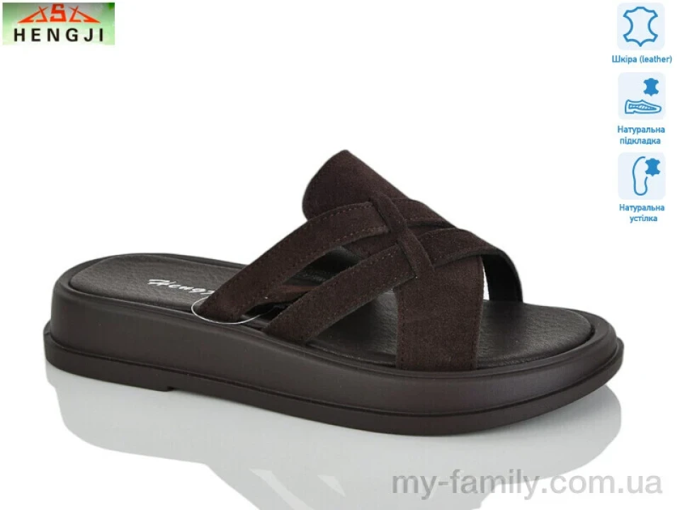 Шльопанці натуральна замша коричневий жінки -, Жіночі шльопанці оптом