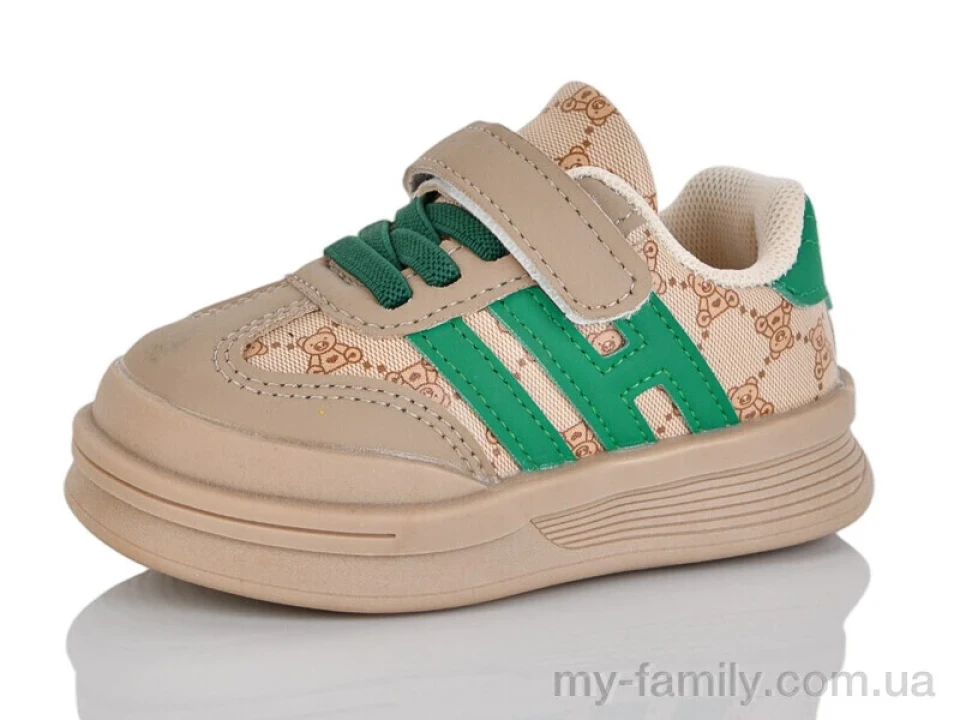 Кросівки штучна шкіра-текстиль коричневий діти унісекс, Дитячі кросівки оптом