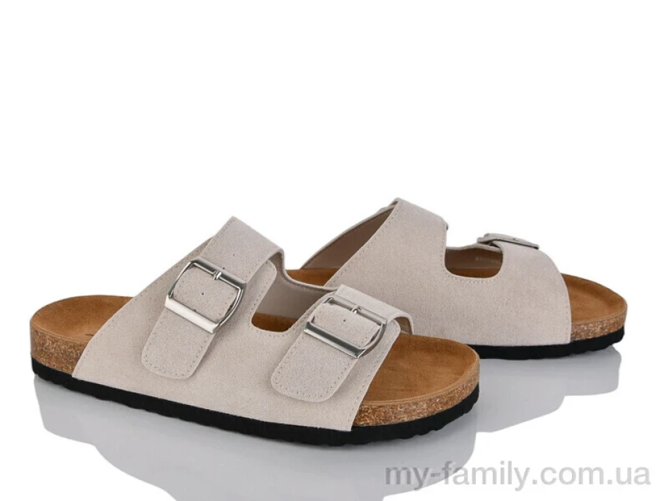 Шльопанці штучна замша бежевий жінки -, Жіночі шльопанці оптом