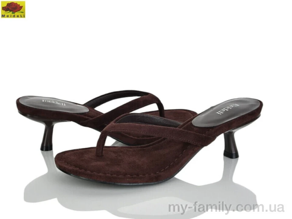 Шльопанці штучна замша коричневий жінки -, Жіночі шльопанці оптом