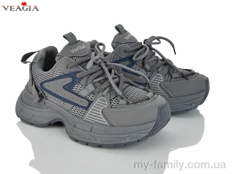 Кросівки штучна шкіра-текстиль сірий жінки -, Жіночі кросівки оптом