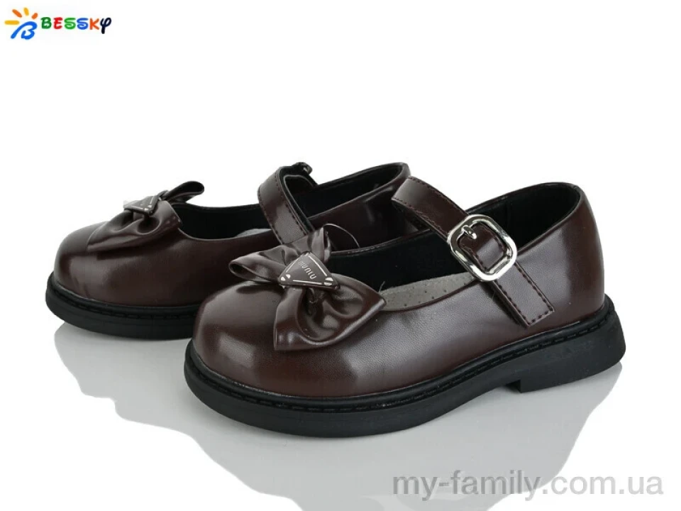 Туфлі штучна шкіра коричневий діти дівчинка, Дитячі туфлі оптом