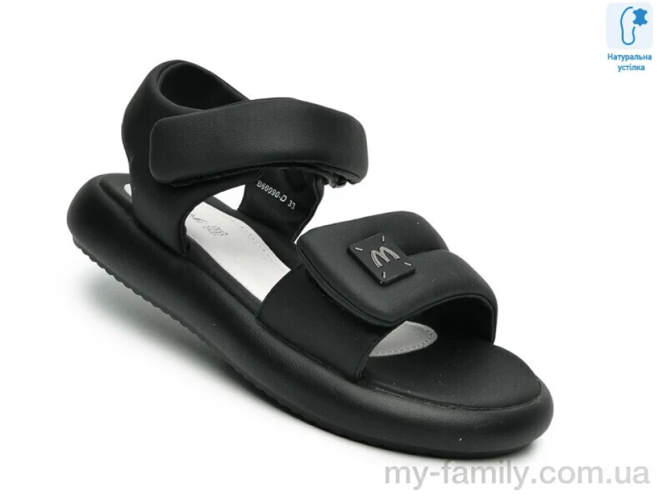 Босоніжки штучна шкіра чорний діти дівчинка, Взуття оптом діти