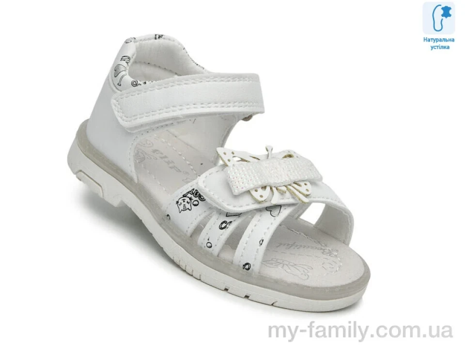 Босоніжки штучна шкіра білий діти дівчинка, Взуття оптом діти