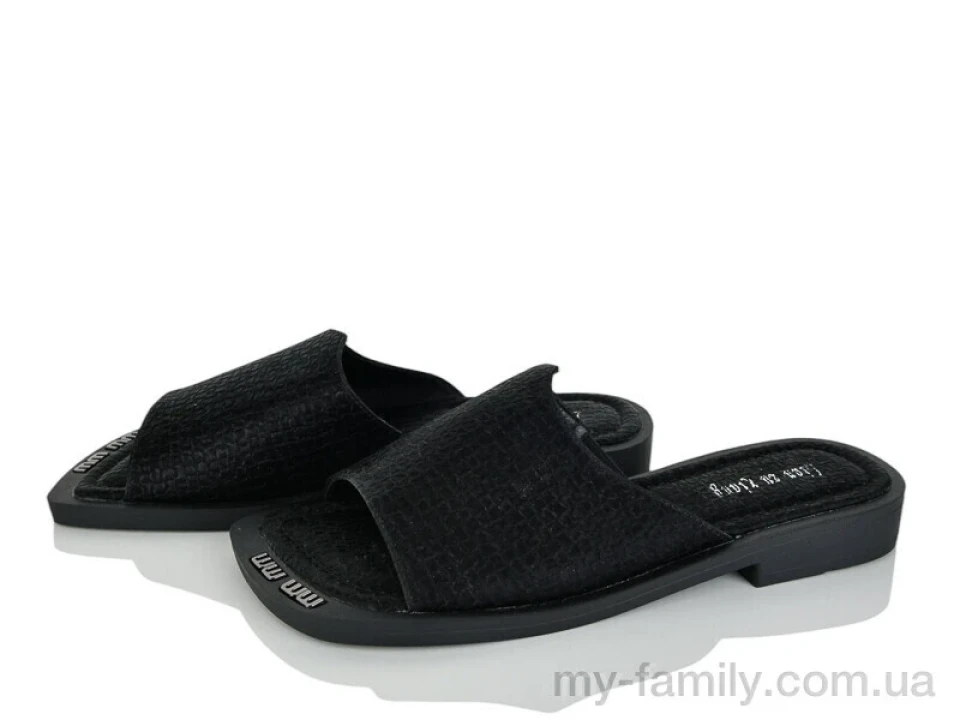 Шльопанці штучна шкіра чорний жінки -, Жіночі шльопанці оптом