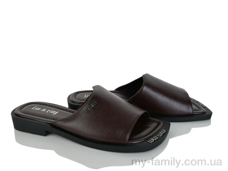 Шльопанці штучна шкіра коричневий жінки -, Жіночі шльопанці оптом