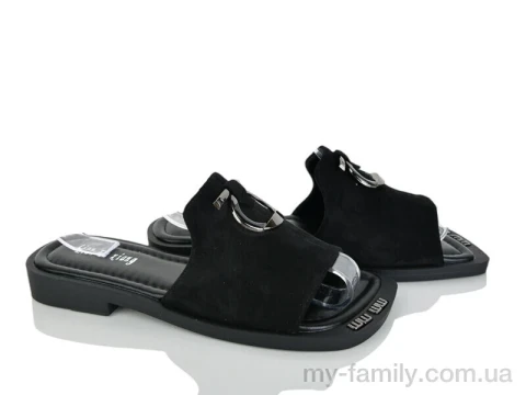 Шльопанці штучна замша чорний жінки -, Жіночі шльопанці оптом