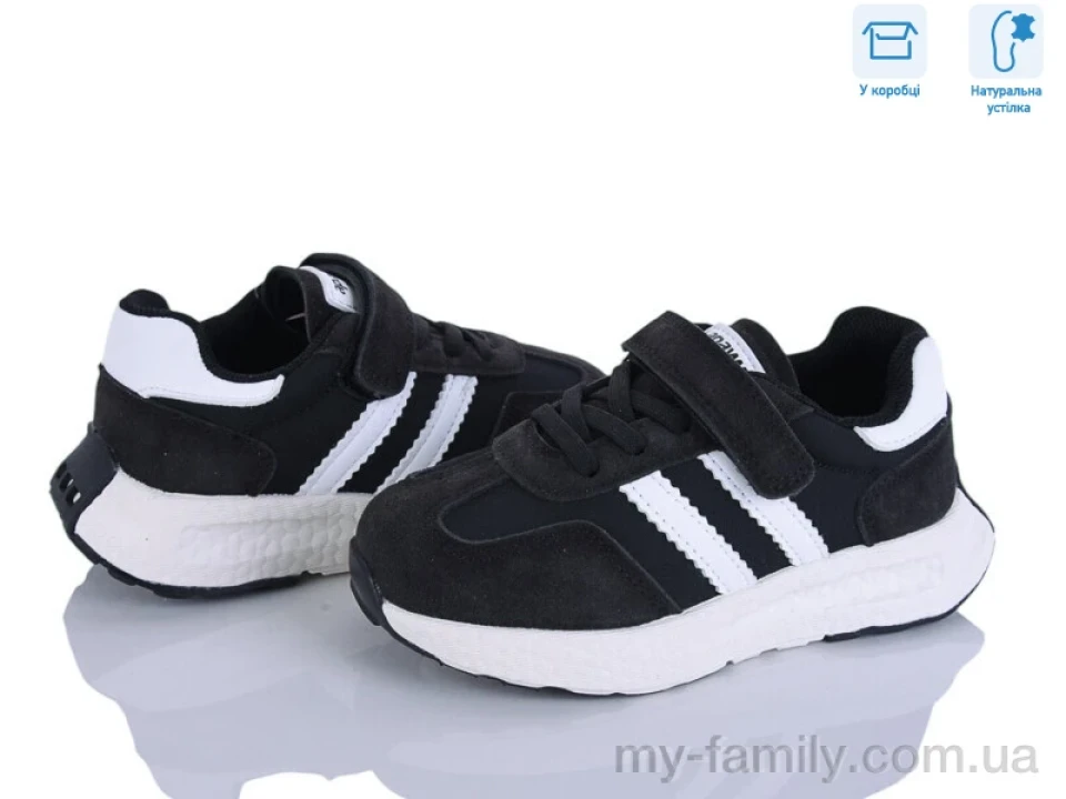 Кросівки штучна замша-текстиль чорний діти унісекс, Дитячі кросівки оптом