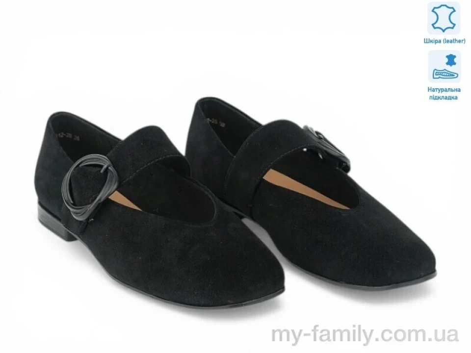 Туфлі натуральна шкіра чорний жінки -, Туфлі жіночі оптом