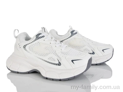 Кросівки штучна шкіра-текстиль білий жінки -, Жіночі кросівки оптом