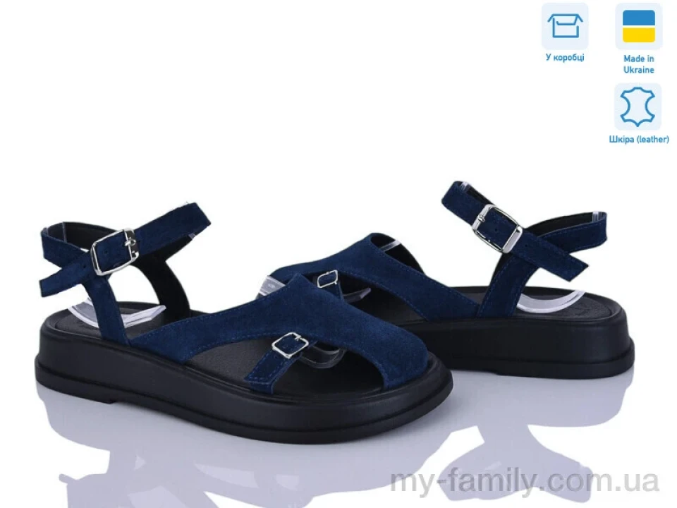 Босоніжки натуральна замша синій жінки -, Жіночі босоніжки оптом