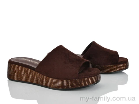 Шльопанці штучна замша коричневий жінки -, Жіночі шльопанці оптом