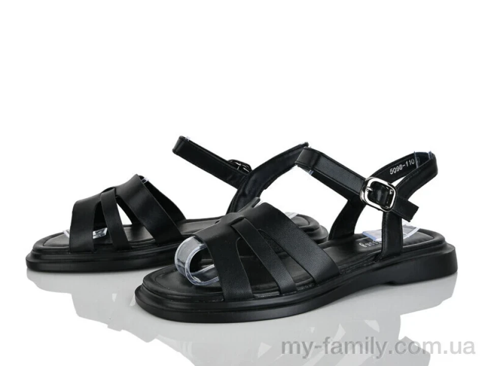 Босоніжки штучна шкіра чорний жінки -, Жіночі босоніжки оптом